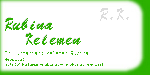 rubina kelemen business card